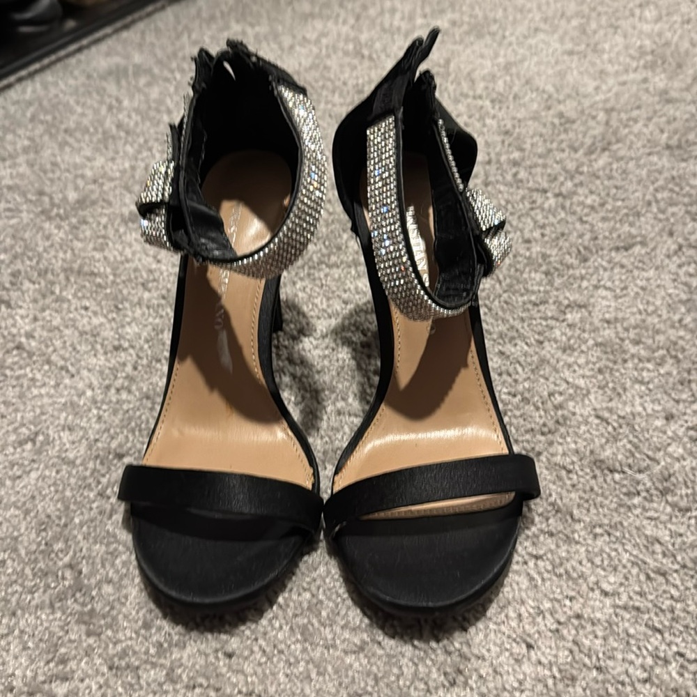 Black Satin pumps
